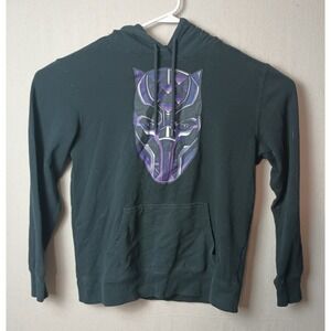 Marvel Black Panther Hoodie Purple‎ Mask Graphic Pullover Sweatshirt Large L